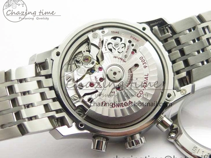 0427 HighQuality De Ville Chronograph SS OMF 1:1 Best Edition White Dial On SS Bracelet A 8151